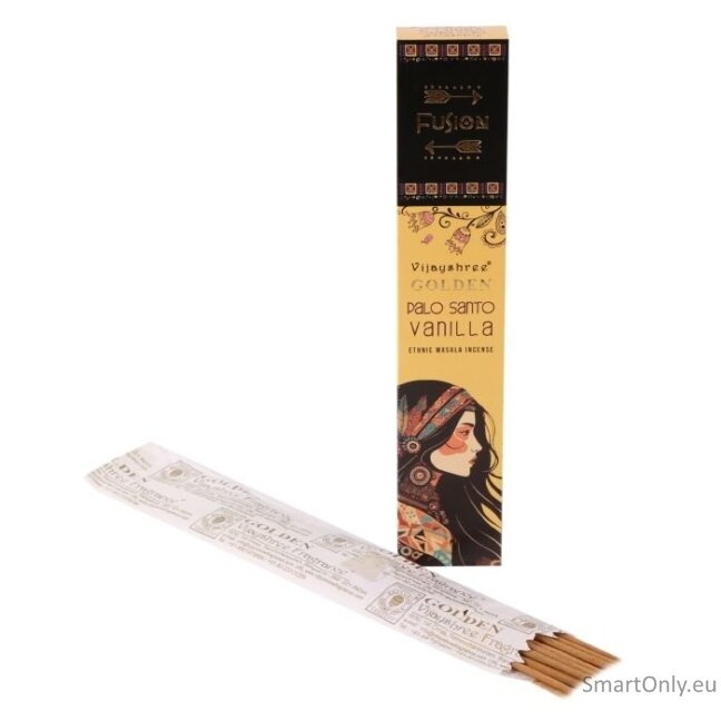 Golden Palo Santo and Vanilla smilkalų lazdelės