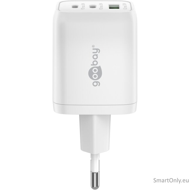 Goobay 65 W USB-C PD GaN Multiport Fast Charger Nano, White | Goobay | 65 W USB-C PD GaN Multiport Fast Charger Nano 1 Goobay 65 W USB-C PD GaN Multiport Fast Charger Nano, White | Goobay | 65 W USB-C PD GaN Multiport Fast Charger Nano 1