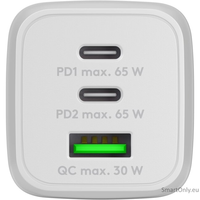 Goobay 65 W USB-C PD GaN Multiport Fast Charger Nano, White | Goobay | 65 W USB-C PD GaN Multiport Fast Charger Nano 3 Goobay 65 W USB-C PD GaN Multiport Fast Charger Nano, White | Goobay | 65 W USB-C PD GaN Multiport Fast Charger Nano 3