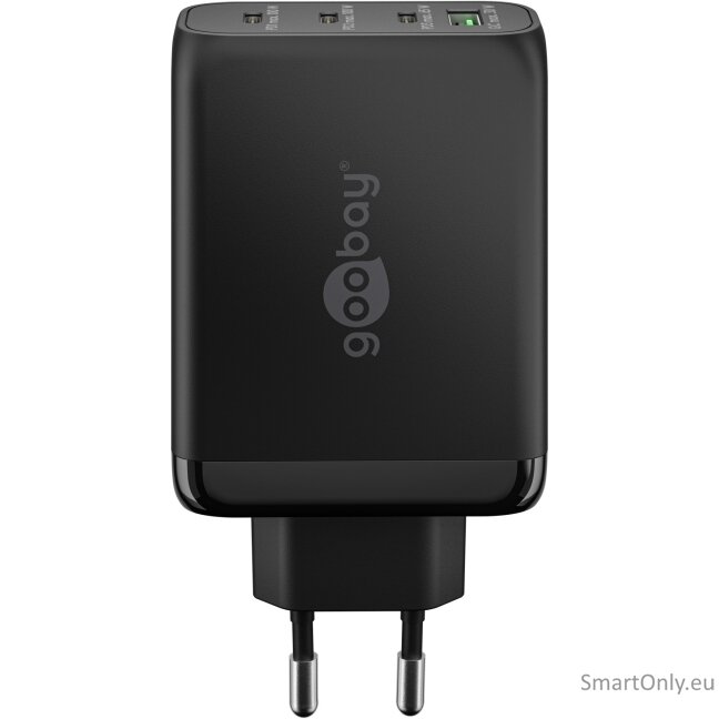 Goobay 65555 100 W USB-C PD GaN Multiport Fast Charger, Black Goobay 65555 100 W USB-C PD GaN Multiport Fast Charger, Black