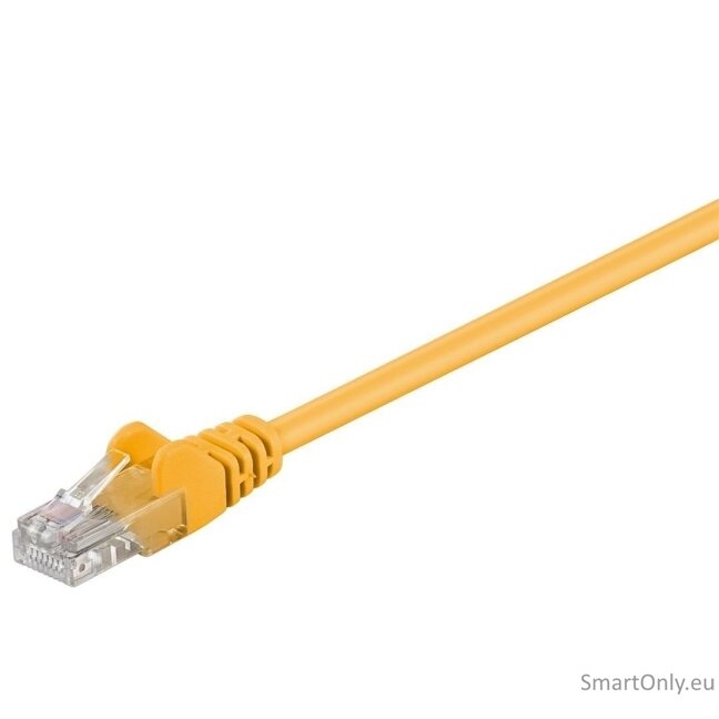 Goobay | CAT 5e patch cable, U/UTP | 95556 | Yellow RJ45 male (8P8C) | RJ45 male (8P8C) Goobay | CAT 5e patch cable, U/UTP | 95556 | Yellow RJ45 male (8P8C) | RJ45 male (8P8C)
