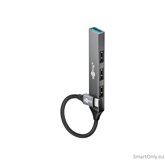 Goobay Slim 4-Port USB Hub, USB-C to USB-A, 5 Gbit/s | 74457 6 Goobay Slim 4-Port USB Hub, USB-C to USB-A, 5 Gbit/s | 74457 6