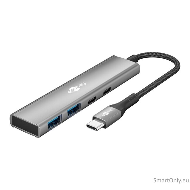 Goobay Slim 4-Port USB Hub, USB-C to USB-C/USB-A, 5 Gbit/s | 76563 6 Goobay Slim 4-Port USB Hub, USB-C to USB-C/USB-A, 5 Gbit/s | 76563 6