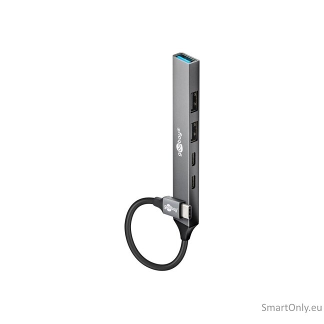 Goobay Slim 5-Port USB Hub, USB-C to USB-C/USB-A, 5 Gbit/s | 74460 6 Goobay Slim 5-Port USB Hub, USB-C to USB-C/USB-A, 5 Gbit/s | 74460 6