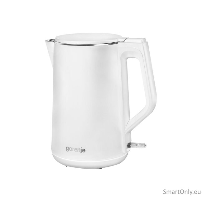 Gorenje Kettle K15DWW Electric 2200 W 1.5 L Plastic + metal 360° rotational base White 3 Gorenje Kettle K15DWW Electric 2200 W 1.5 L Plastic + metal 360° rotational base White 3