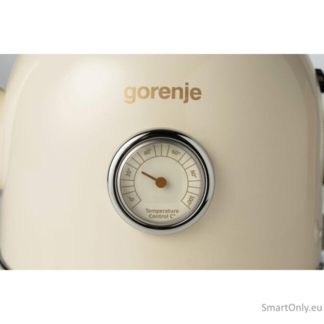 Gorenje | Kettle | K17CLIN | Electric | 2000 W | 1.7 L | Plastic/Metal | 360° rotational base | Beige 4 Gorenje | Kettle | K17CLIN | Electric | 2000 W | 1.7 L | Plastic/Metal | 360° rotational base | Beige 4