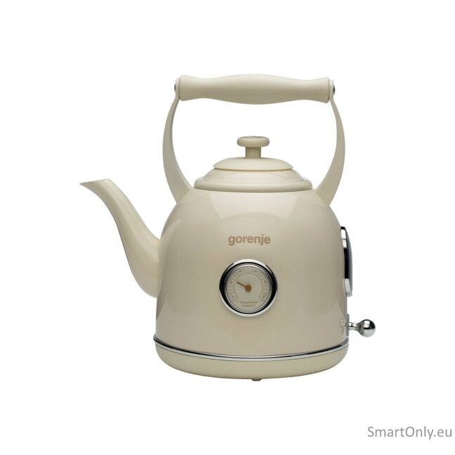 Gorenje | Kettle | K17CLIN | Electric | 2000 W | 1.7 L | Plastic/Metal | 360° rotational base | Beige 5