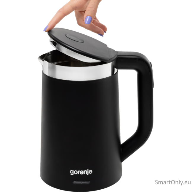 Gorenje Kettle | K17TRDW | Electric | 2200 W | 1.7 L | Plastic/Metal | 360° rotational base | Black 4 Gorenje Kettle | K17TRDW | Electric | 2200 W | 1.7 L | Plastic/Metal | 360° rotational base | Black 4