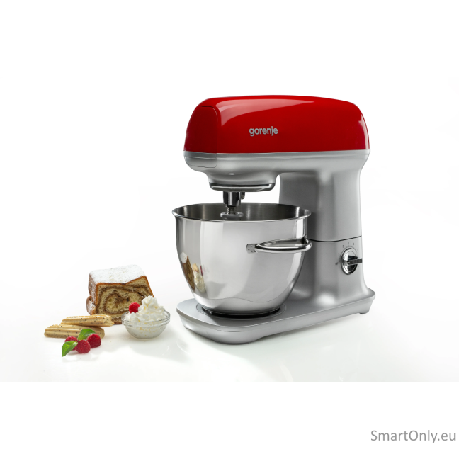 Gorenje Kitchen machine MMC1000RLR	 Number of speeds 7 1000 W Bowl capacity 4.5 L Meat mincer Stainless Steel/Red 1