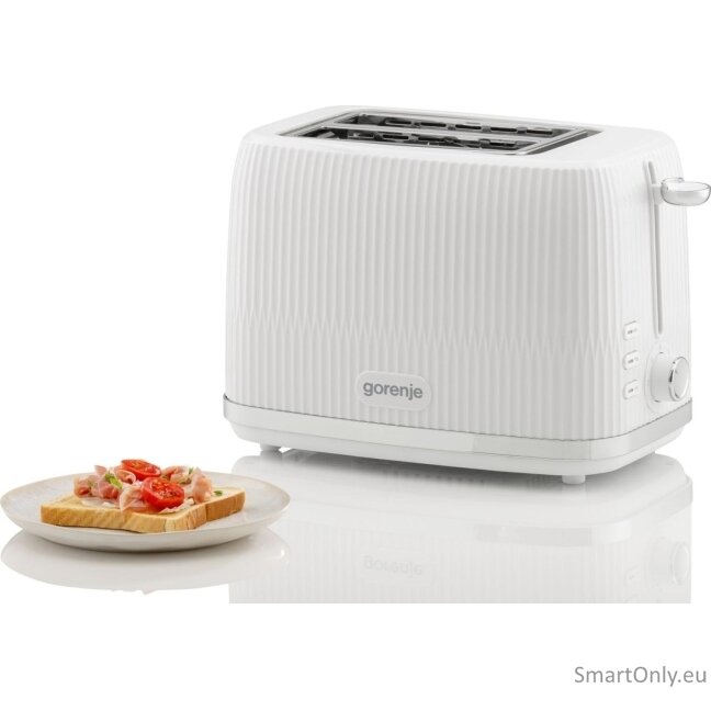 Gorenje Toaster | T850DPW | Number of slots 2 | Housing material Plastic | White 3
