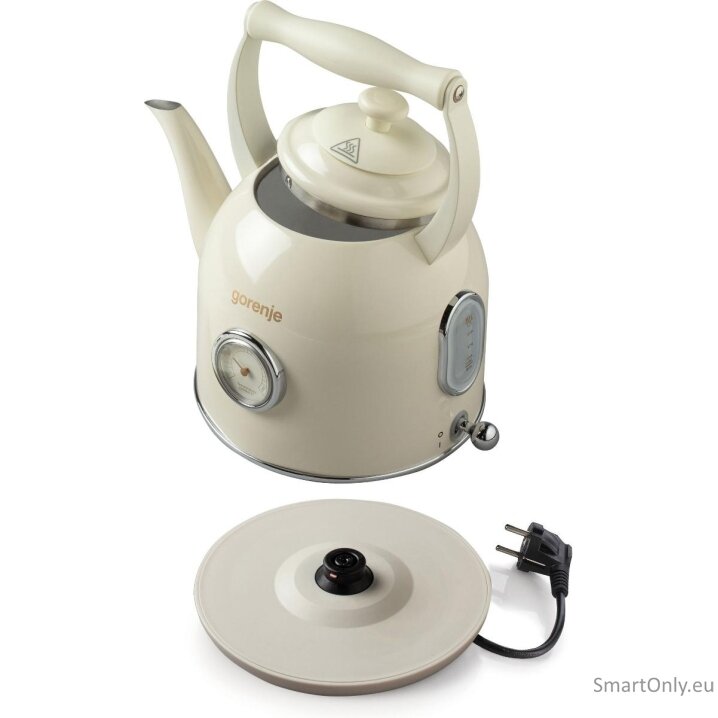 Gorenje | Kettle | K17CLIN | Electric | 2000 W | 1.7 L | Plastic/Metal | 360° rotational base | Beige 2