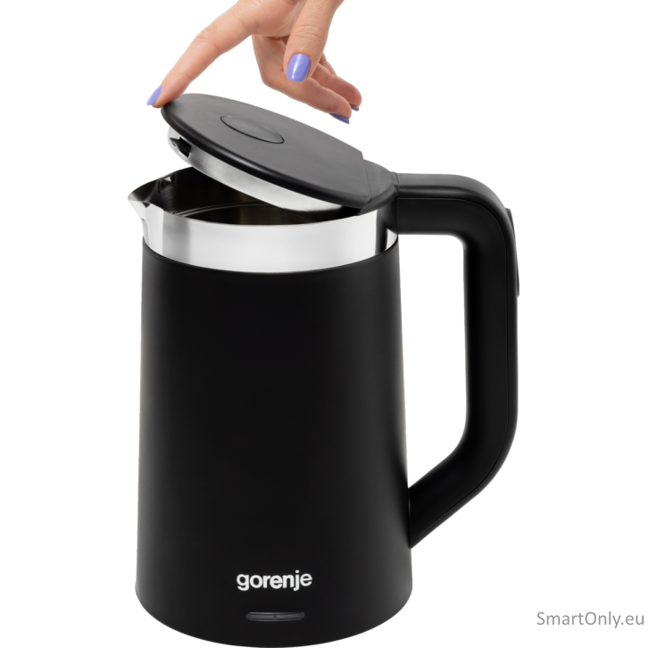 Gorenje Kettle | K17TRDW | Electric | 2200 W | 1.7 L | Plastic/Metal | 360° rotational base | Black 4 Gorenje Kettle | K17TRDW | Electric | 2200 W | 1.7 L | Plastic/Metal | 360° rotational base | Black 4
