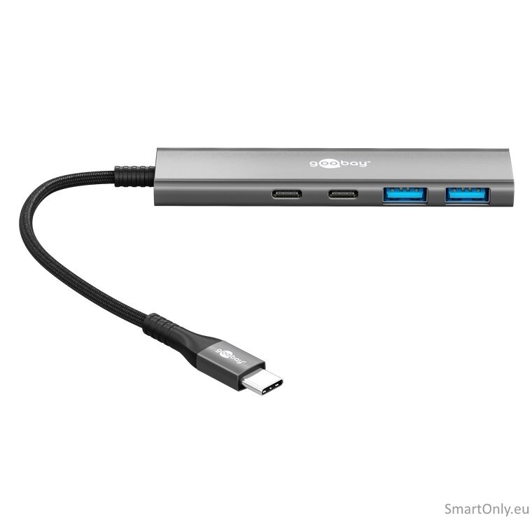 Goobay Slim 4-Port USB Hub, USB-C to USB-C/USB-A, 5 Gbit/s | 76563 2 Goobay Slim 4-Port USB Hub, USB-C to USB-C/USB-A, 5 Gbit/s | 76563 2
