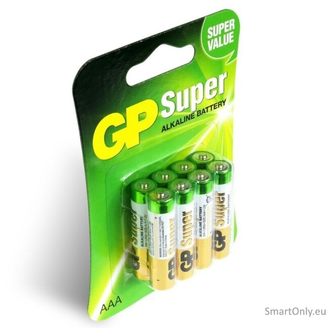 GP LR03 AAA Super (G-TECH) baterijos 8 vnt. GP LR03 AAA Super (G-TECH) baterijos 8 vnt.