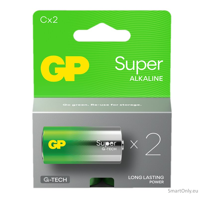 GP LR14 C Super baterijos 2 vnt.