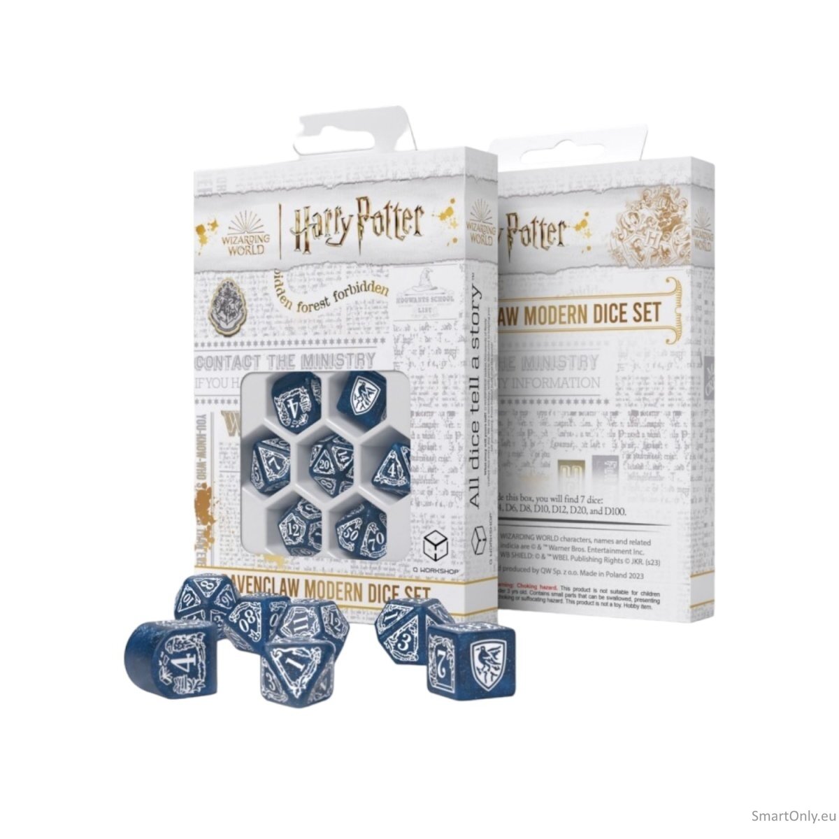 Harry Potter. Ravenclaw Modern Dice kauliukų rinkinys (mėlynos sp.) Harry Potter. Ravenclaw Modern Dice kauliukų rinkinys (mėlynos sp.)