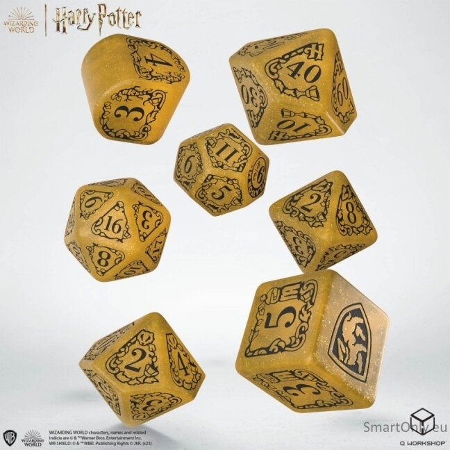 Harry Potter. Hufflepuff Modern Dice kauliukų rinkinys (geltonos sp.) 1 Harry Potter. Hufflepuff Modern Dice kauliukų rinkinys (geltonos sp.) 1