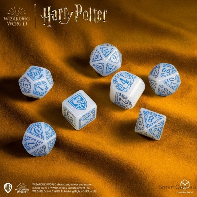 Harry Potter. Ravenclaw Modern Dice kauliukų rinkinys (baltos sp.) 5 Harry Potter. Ravenclaw Modern Dice kauliukų rinkinys (baltos sp.) 5