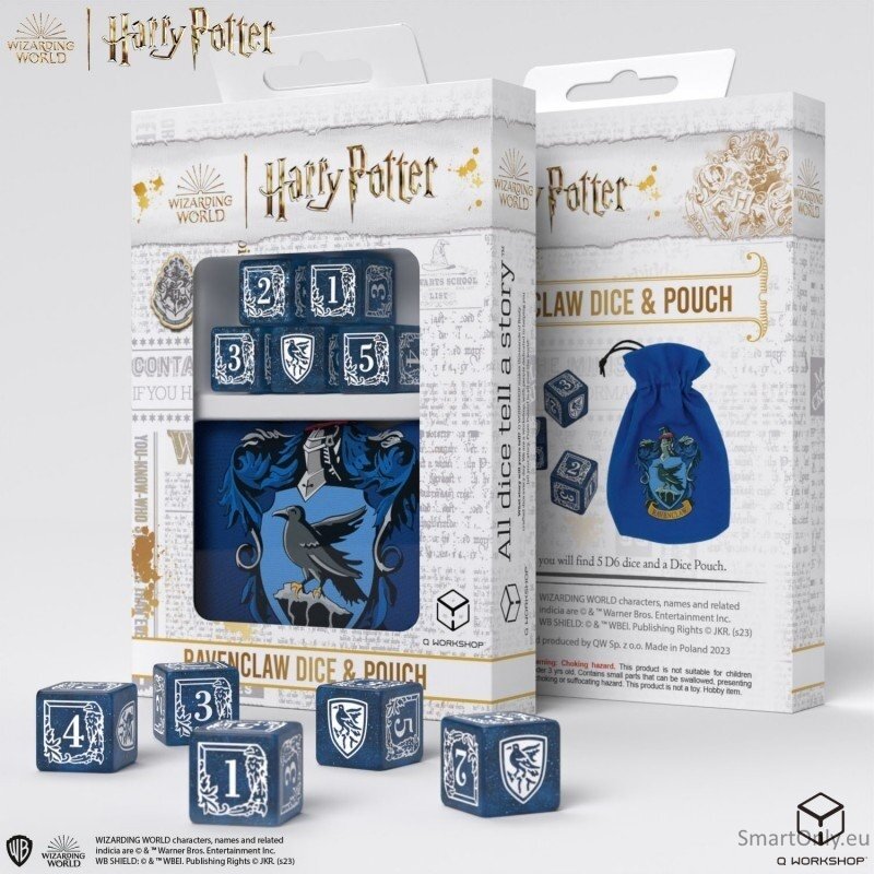 Harry Potter. Ravenclaw Dice & Pouch kauliukų ir maišelio rinkinys Harry Potter. Ravenclaw Dice & Pouch kauliukų ir maišelio rinkinys