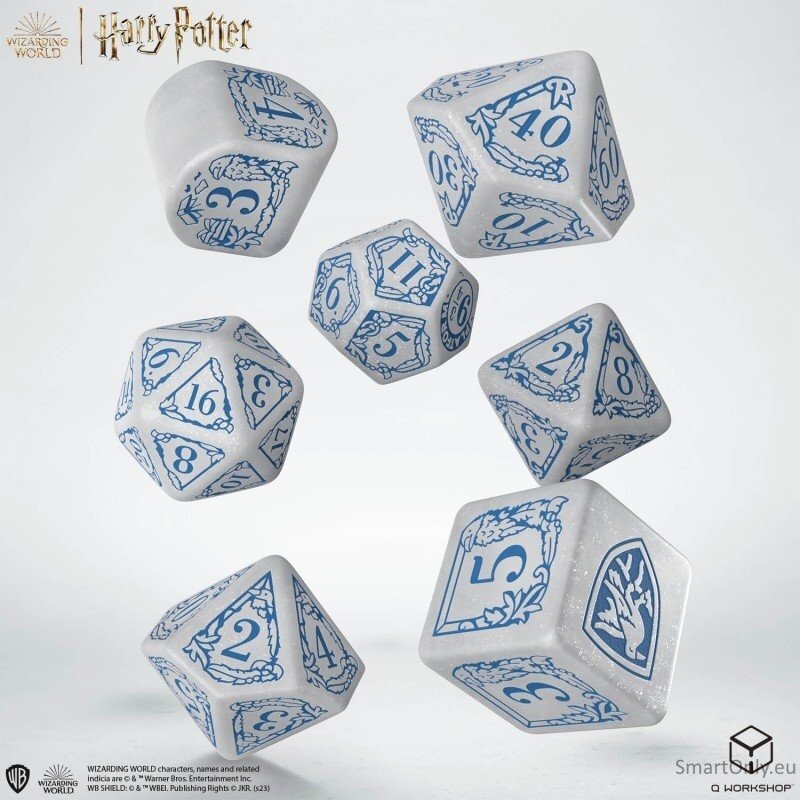 Harry Potter. Ravenclaw Modern Dice kauliukų rinkinys (baltos sp.) 1 Harry Potter. Ravenclaw Modern Dice kauliukų rinkinys (baltos sp.) 1