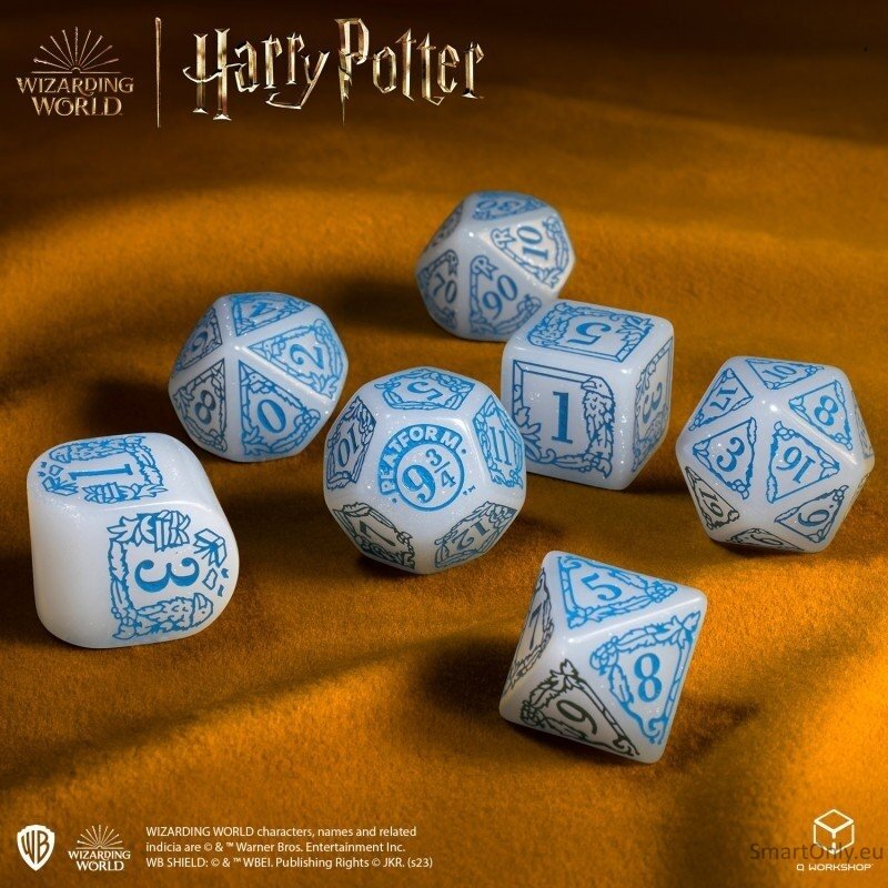Harry Potter. Ravenclaw Modern Dice kauliukų rinkinys (baltos sp.) 2 Harry Potter. Ravenclaw Modern Dice kauliukų rinkinys (baltos sp.) 2