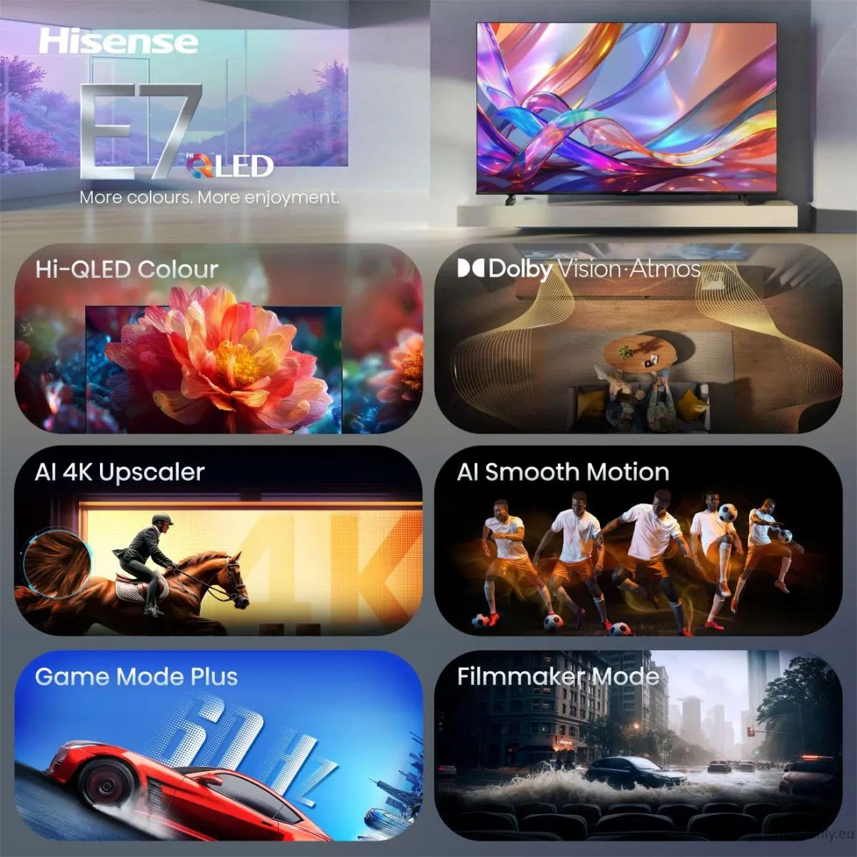 Hisense 65E7S 65" (164 cm) UHD QLED Smart TV | Hisense 8 Hisense 65E7S 65" (164 cm) UHD QLED Smart TV | Hisense 8