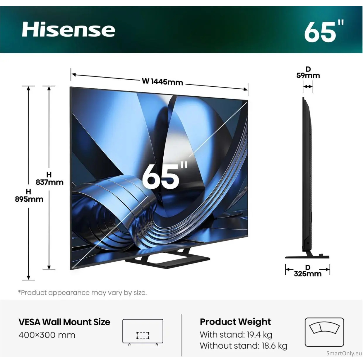 Hisense ULED MiniLED TV | 65U7SE | 65" | Smart TV | VIDAA OS | UHD | Black 1 Hisense ULED MiniLED TV | 65U7SE | 65" | Smart TV | VIDAA OS | UHD | Black 1