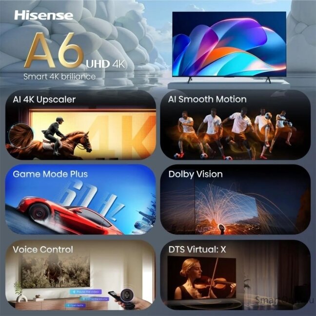 Hisense 55A6S 55" (139 cm) UHD 4K Smart TV | Hisense 12 Hisense 55A6S 55" (139 cm) UHD 4K Smart TV | Hisense 12
