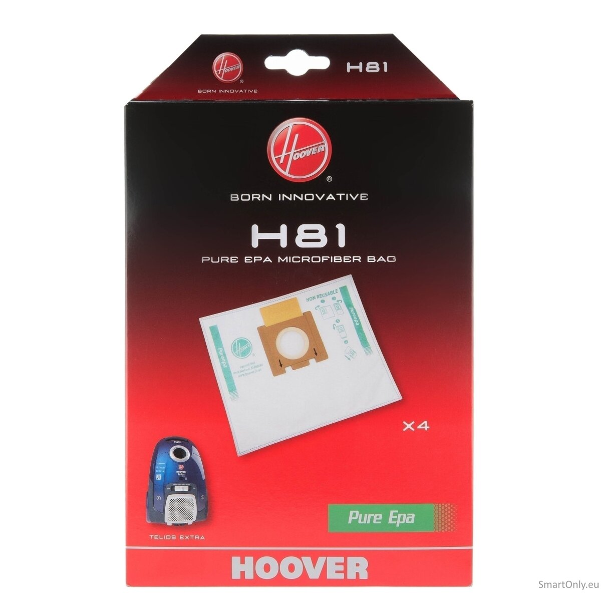 Hoover Pure Epa microfiber Vacuum cleaner bags H81,  White 2