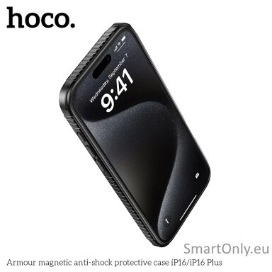 HOCO Armour magnetinis apsauginis dėklas telefonui iPhone 16 plus HOCO Armour magnetinis apsauginis dėklas telefonui iPhone 16 plus