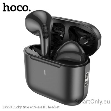 Hoco EW53 Lucky TWS belaidės ausinės Black Hoco EW53 Lucky TWS belaidės ausinės Black