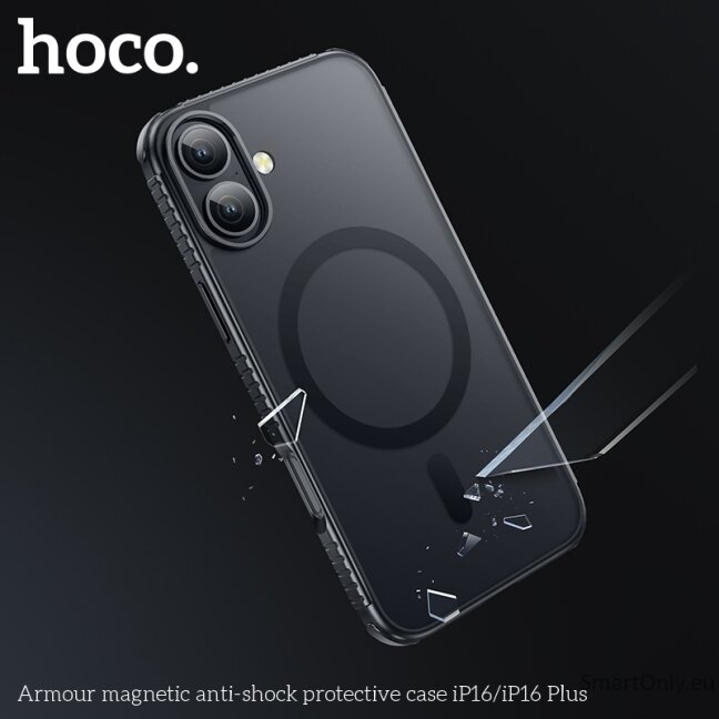 HOCO Armour magnetinis apsauginis dėklas telefonui iPhone 16 4 HOCO Armour magnetinis apsauginis dėklas telefonui iPhone 16 4