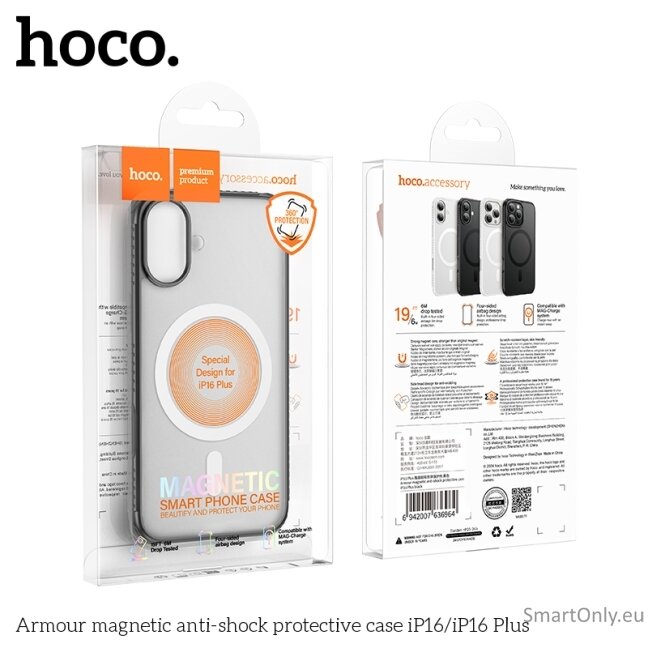 HOCO Armour magnetinis apsauginis dėklas telefonui iPhone 16 5