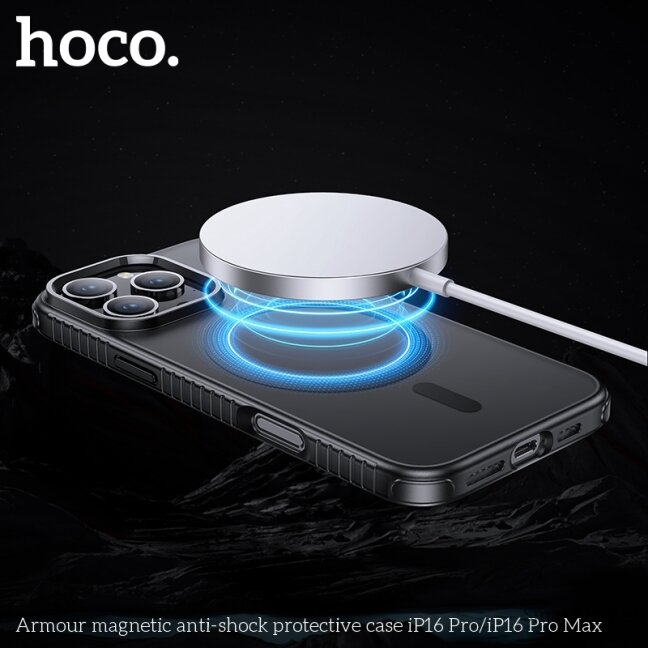 HOCO Armour magnetinis apsauginis dėklas telefonui iPhone 16 promax 2