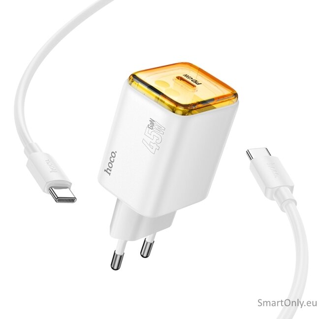HOCO N54 PD45W C charger with charging cable White