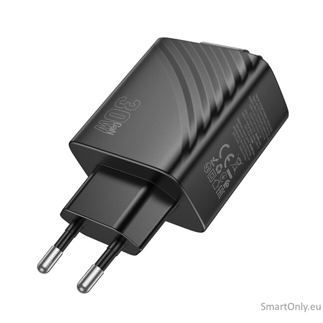 HOCO N58 PD30W CC kroviklis su ištraukiamu laidu Black 2