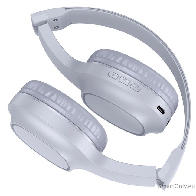 HOCO W46 Charm wireless headphones Light Blue Grey 1