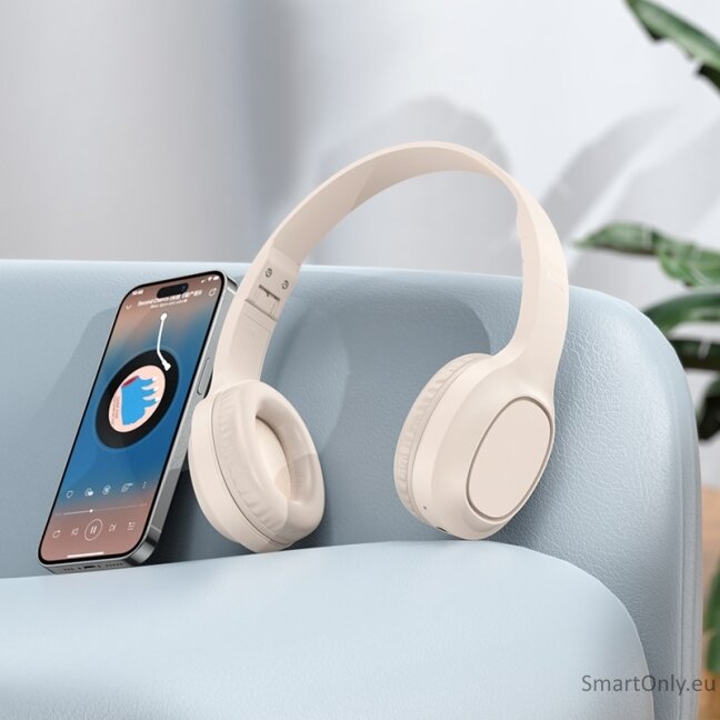 HOCO W46 Charm wireless headphones Light Blue Grey 3 HOCO W46 Charm wireless headphones Light Blue Grey 3