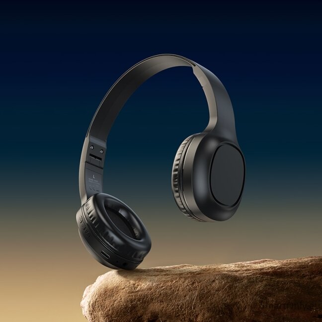 HOCO W46 Charm wireless headphones Light Blue Grey 4