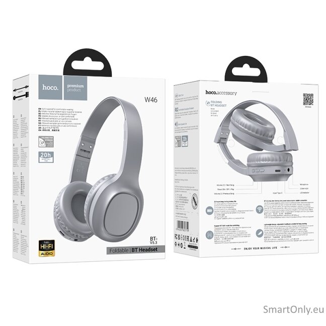 HOCO W46 Charm wireless headphones Light Blue Grey 5 HOCO W46 Charm wireless headphones Light Blue Grey 5