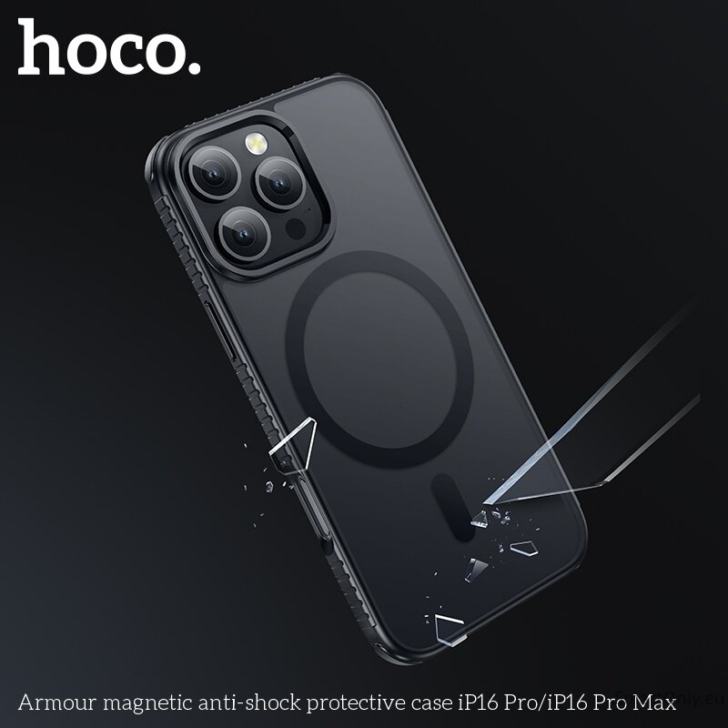 HOCO Armour magnetinis apsauginis dėklas telefonui iPhone 16 promax 4