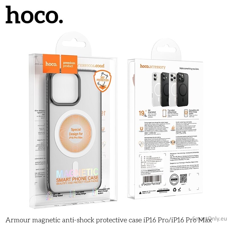 HOCO Armour magnetinis apsauginis dėklas telefonui iPhone 16 promax 5 HOCO Armour magnetinis apsauginis dėklas telefonui iPhone 16 promax 5