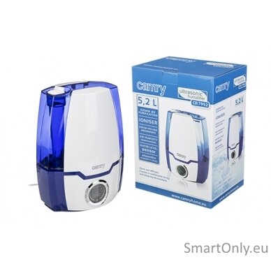 Humidifier Camry CR 7952 White/Blue, Type Ultrasonic, 32 W, Humidification capacity 320 ml/hr, Water tank capacity 5.2 L, Suitable for rooms up to 25 m² 4