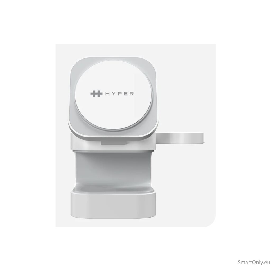 Hyper Hyperjuice® Qi2 3-in-1 Magnetic Charging Stand, White | Hyper 8
