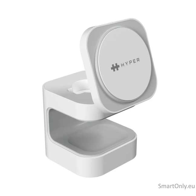 Hyper Hyperjuice® Qi2 3-in-1 Magnetic Charging Stand, White | Hyper 3 Hyper Hyperjuice® Qi2 3-in-1 Magnetic Charging Stand, White | Hyper 3