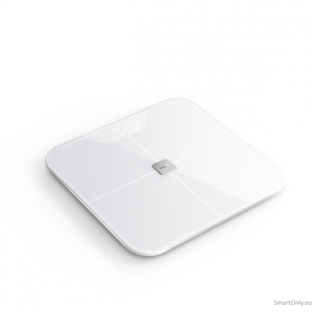 iHealth | Body Analysis Scales | HS2S | Body fat analysis | Body Mass Index (BMI) measuring | Body water percentage | Bone mass analysis | Maximum weight (capacity) 180 kg | Memory function | Multiple users | Muscle ratio/density analysis iHealth | Body Analysis Scales | HS2S | Body fat analysis | Body Mass Index (BMI) measuring | Body water percentage | Bone mass analysis | Maximum weight (capacity) 180 kg | Memory function | Multiple users | Muscle ratio/density analysis