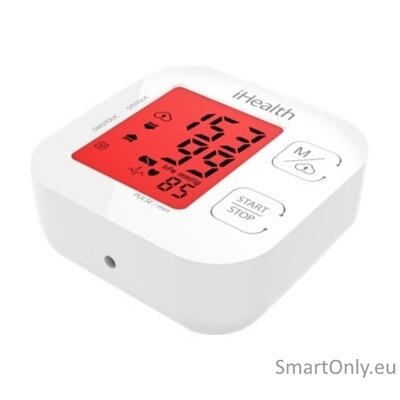 iHealth | Track | KN-550BT | White/Blue | Calculation of blood pressure (systolic and diastolic), Calculation of heart rate | 4 | Wireless Bluetooth connection | Automatic | Weight 438 g 2 iHealth | Track | KN-550BT | White/Blue | Calculation of blood pressure (systolic and diastolic), Calculation of heart rate | 4 | Wireless Bluetooth connection | Automatic | Weight 438 g 2