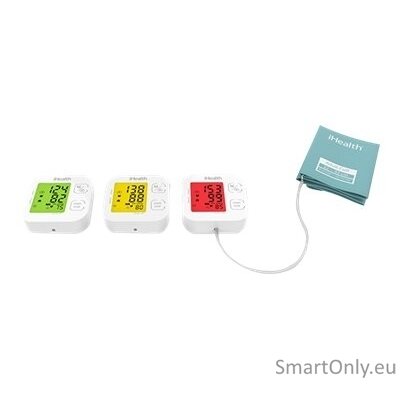 iHealth | Track | KN-550BT | White/Blue | Calculation of blood pressure (systolic and diastolic), Calculation of heart rate | 4 | Wireless Bluetooth connection | Automatic | Weight 438 g 3 iHealth | Track | KN-550BT | White/Blue | Calculation of blood pressure (systolic and diastolic), Calculation of heart rate | 4 | Wireless Bluetooth connection | Automatic | Weight 438 g 3