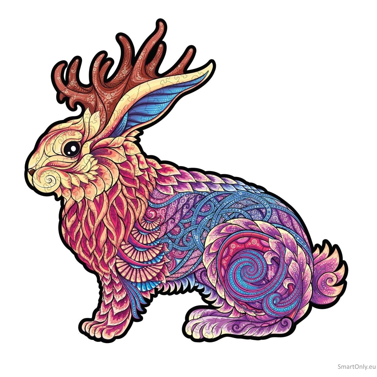 Jackalope Dėlionė Iš Medžio XL Dydis (600 detalių) Fantasy Puzzles 1 Jackalope Dėlionė Iš Medžio XL Dydis (600 detalių) Fantasy Puzzles 1