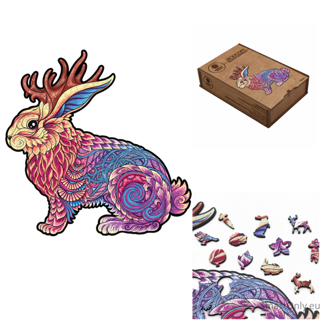 Jackalope Dėlionė Iš Medžio XL Dydis (600 detalių) Fantasy Puzzles Jackalope Dėlionė Iš Medžio XL Dydis (600 detalių) Fantasy Puzzles